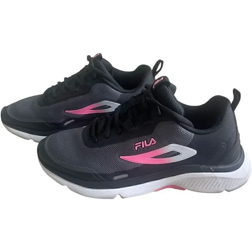 Fila Memory Trexler soft mesh running Athletic Shoe Size 8.5 Black and Pink